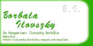 borbala ilovszky business card